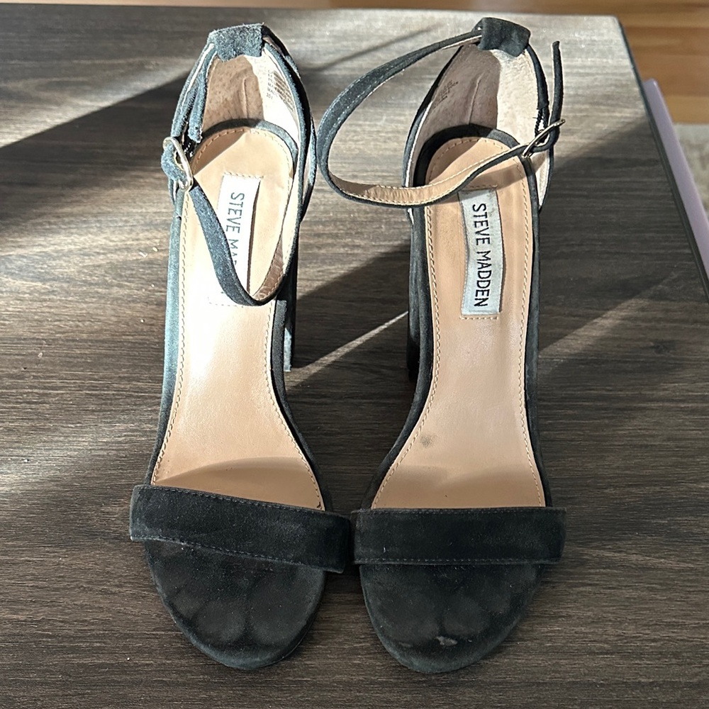 Steve Madden Black Strappy Heels
